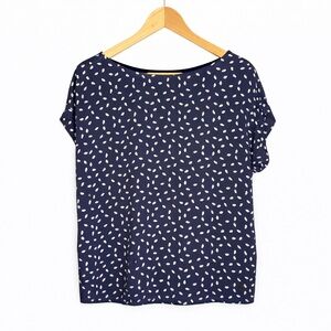 Elegant Tom Tailor Denim Navy Women's Blouse with White Details